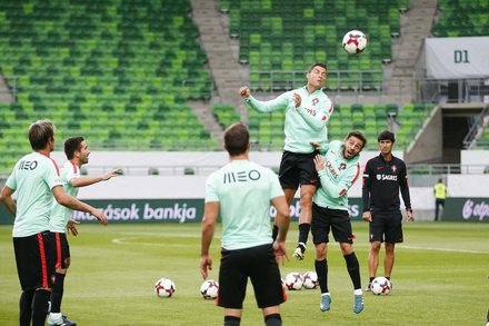 Portugal chega e treina na Hungria